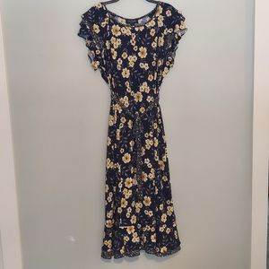 Perceptions Women's Shortsleeve Floral Dress  Size L